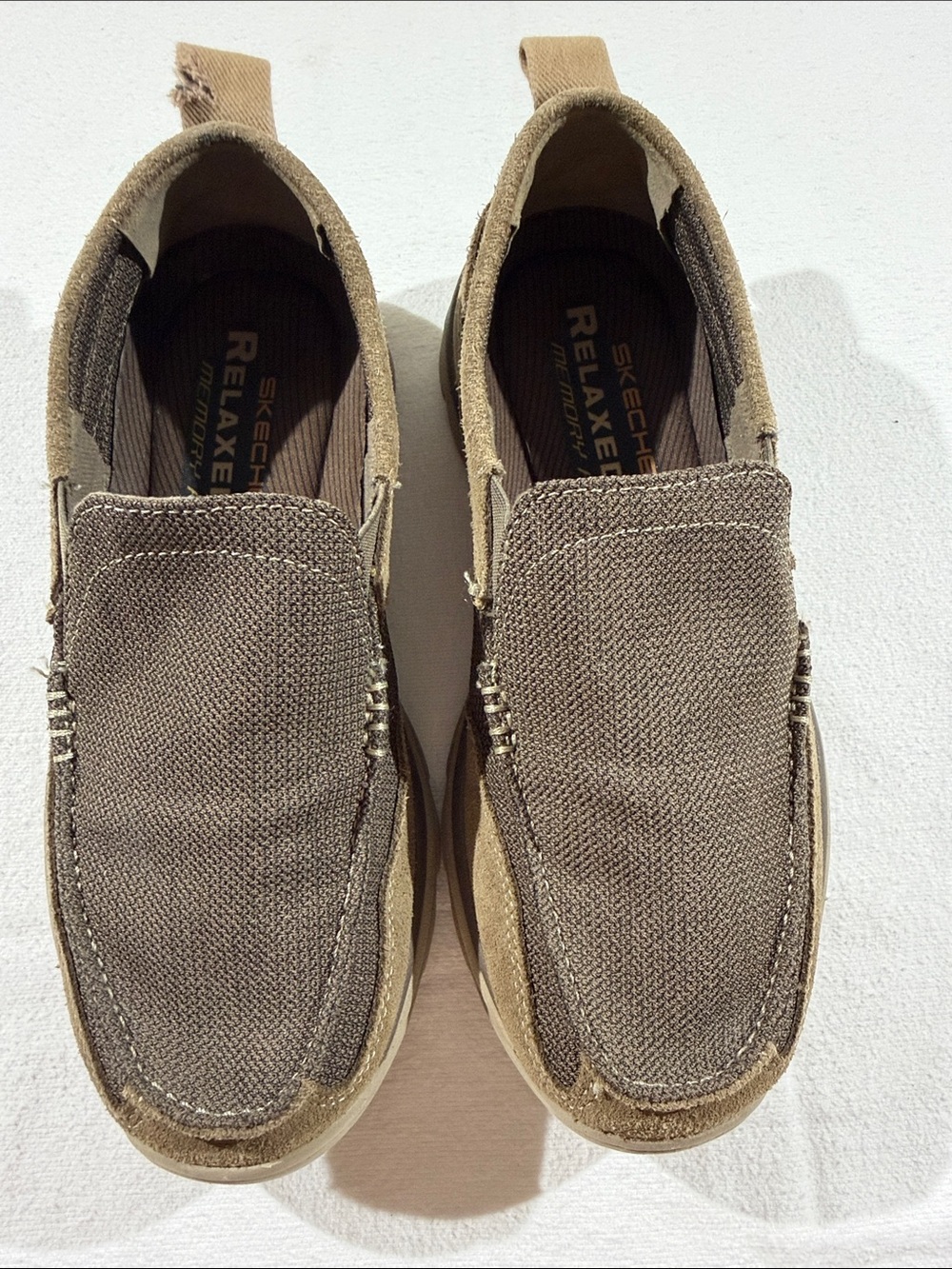 Skechers Relaxed Fit Slip-On Loafers in Tan/Brown